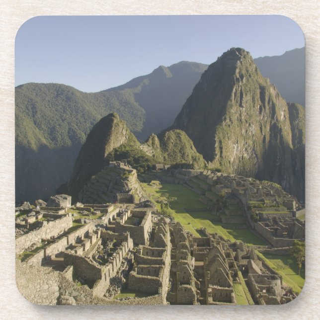 Posavasos Machu Picchu, ruinas de la ciudad inca, Perú. (Frente)