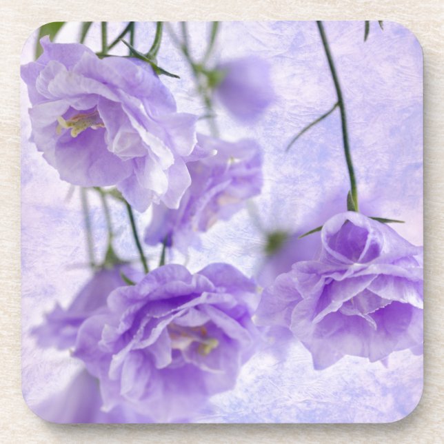 Posavasos Macro morada de Campanella flor (Frente)