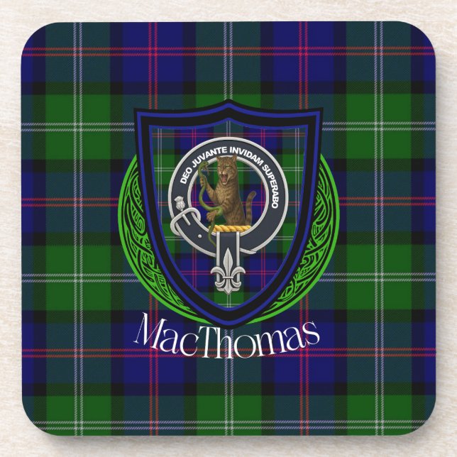 Posavasos MacThomas Scottish Clan Tartan & Crest (Frente)