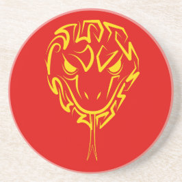 Posavasos Madera del Año Nuevo Lunar Chino de la Serpiente 2