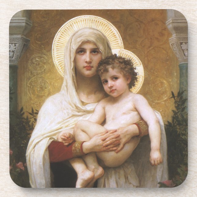 Posavasos Madonna de los Rosas de Bouguereau (Frente)