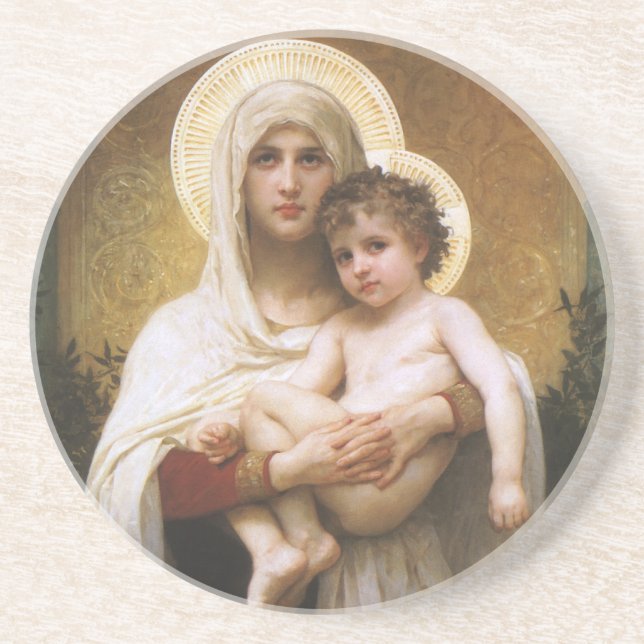 Posavasos Madonna de los Rosas de Bouguereau (Frente)