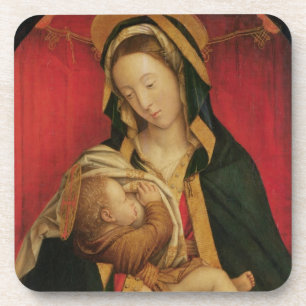Posavasos Madonna que amamanta a su niño, 1520-30 (aceite e