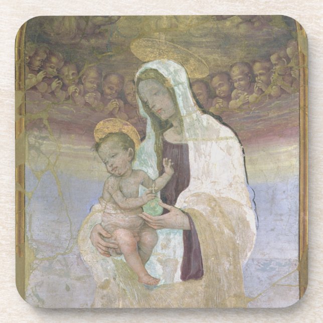 Posavasos Madonna y el niño, un detalle del tabernacl (Frente)