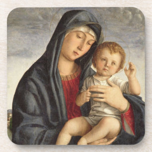 Posavasos Madonna y niño (aceite en el panel) 2