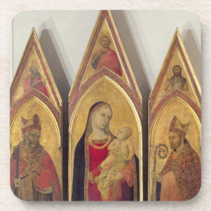 Posavasos Madonna y niño con los SS. Nicholas y Proculus,
