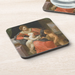 Posavasos Madonna y niño con San Juan Bautista