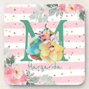 Posavasos Madre De Ilustracion Fox Para Ser Una Niña Bebé