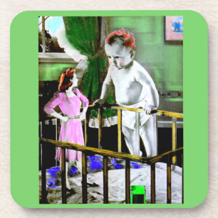 Posavasos Madre de los años 40 y su bebé gigante