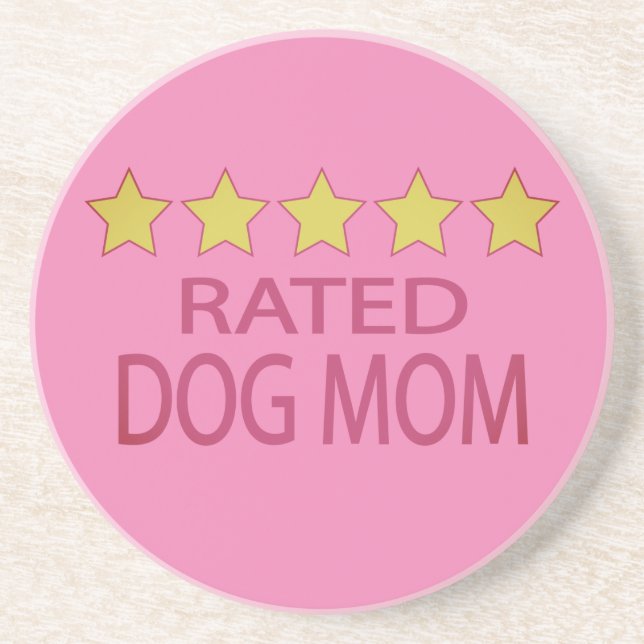 Posavasos Madre del perro de cinco estrellas (Frente)