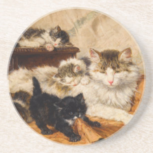 Posavasos Madre y sus gatitos