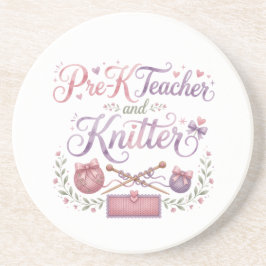Posavasos Maestra de Pre-K y Tejedora Sandstone Coaster