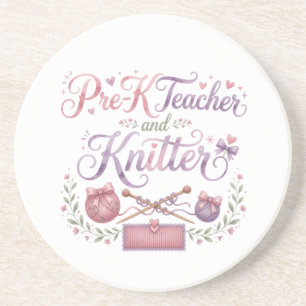Posavasos Maestra de Pre-K y Tejedora Sandstone Coaster