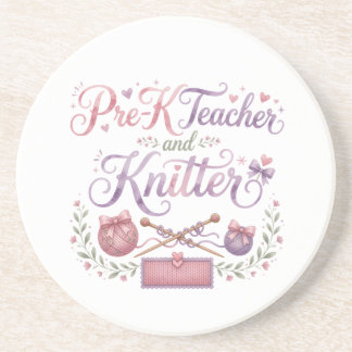 Posavasos Maestra de Pre-K y Tejedora Sandstone Coaster