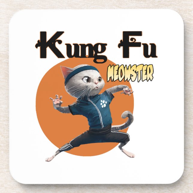 Posavasos Maestro de Kung Fu Meow (Frente)