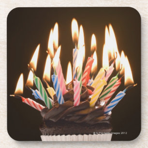 Posavasos Magdalena con las velas del cumpleaños