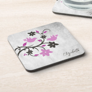 Posavasos Magenta Lovebirds Bebida