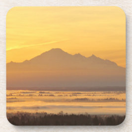 Posavasos Mágica de la montaña de la mañana.