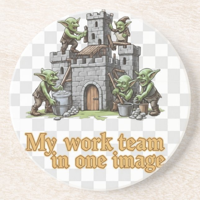 Posavasos Magical gnome castle fantasy design gift (Frente)
