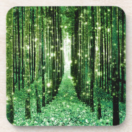 Posavasos Mágico misterio verde forestal