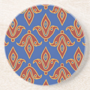 Posavasos Magnífica montaña, roja, dorada, azul de flores de