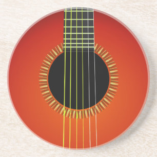Posavasos Magnífica montaña rusa de fondo de guitarra