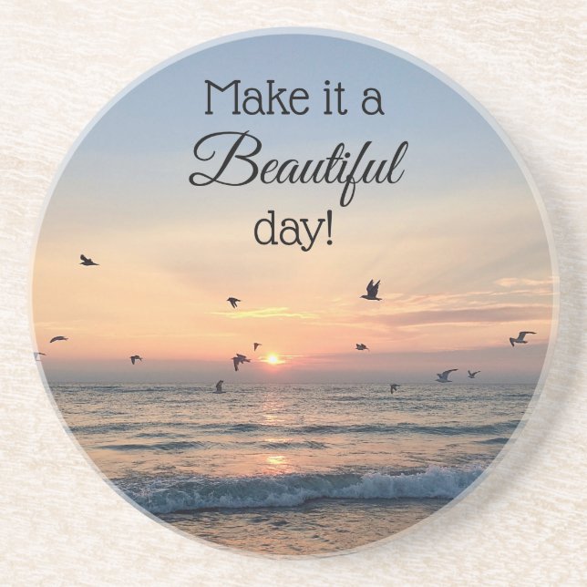 Posavasos Magnífica Pascua de Playa Sunrise Day (Frente)