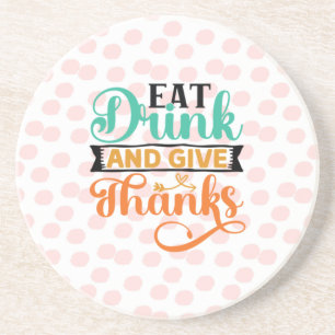 Posavasos Magnífica tipografía otoñal - Comer, beber y dar g