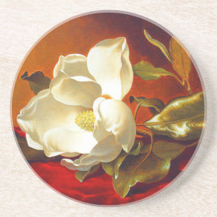 Posavasos Magnolia en Terciopelo Rojo Martin Johnson Heade