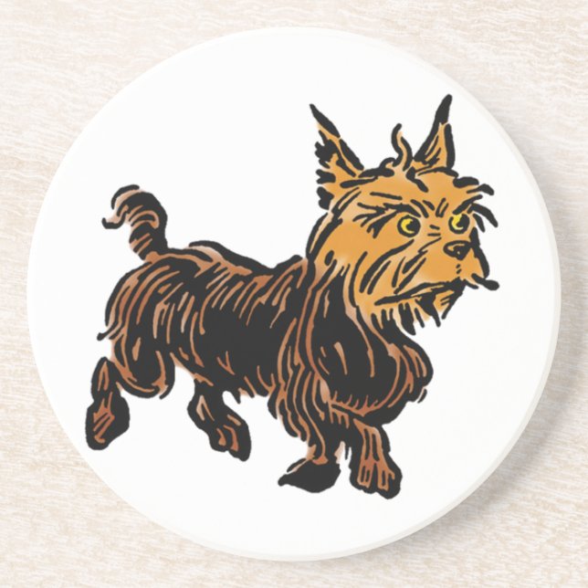 Posavasos Mago de la cosecha de Oz, Toto el perro de la cach (Frente)