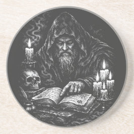 Posavasos Mago estudiando el grimorio — por BurnsInHell