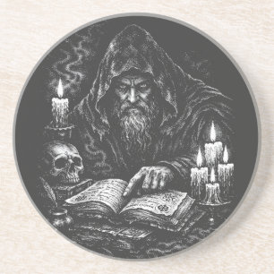 Posavasos Mago estudiando el grimorio — por BurnsInHell