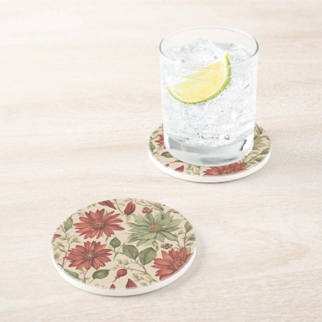 Posavasos Maíz ruidosa beige marrón deja Boda de otoño (Lado)