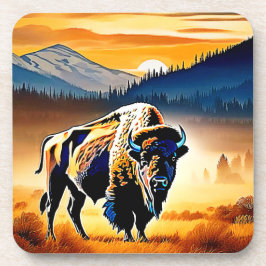 Posavasos Majestic Bison Sunset