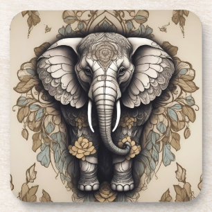Posavasos Majestic Elephant Mandala