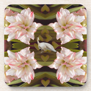 Posavasos Majestic Peacock y Amaryllis Candy Cane