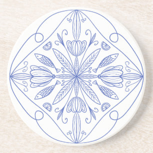 Posavasos Majolica azul Costa Amalfitana Pescado y cítricos
