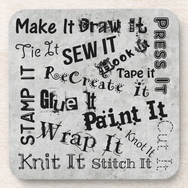 Posavasos Maker Crafts Typography Crafts Print (Frente)