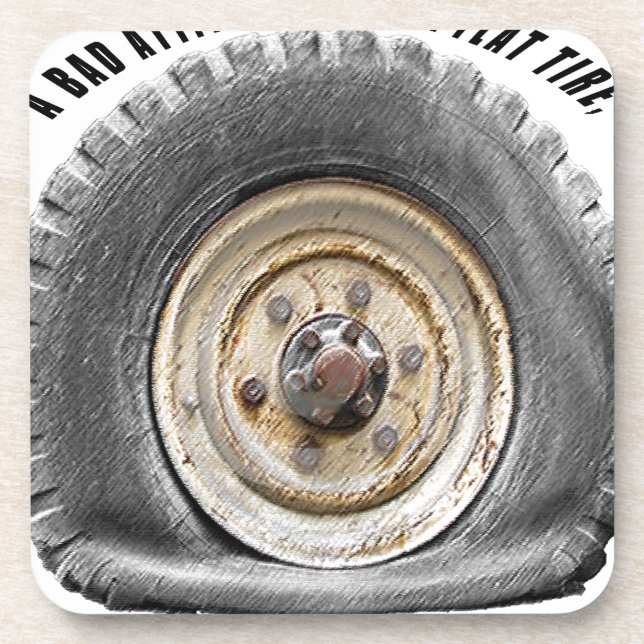 Posavasos Mal comportamiento como el neumático plano (Frente)