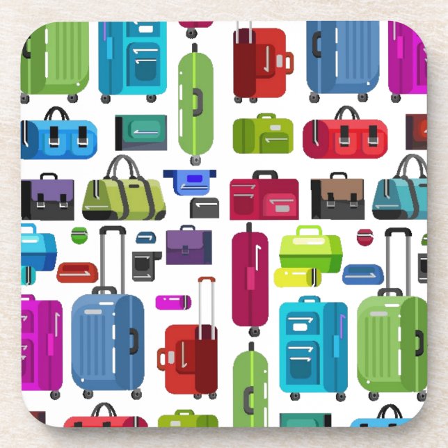 Posavasos Maletas de neón (Frente)
