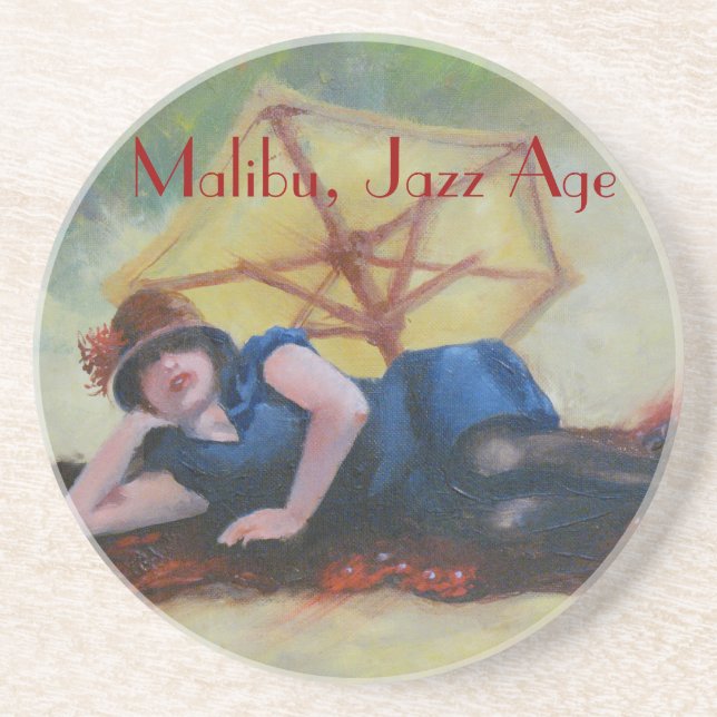 Posavasos Malibu, edad del jazz, por el carril de James (Frente)