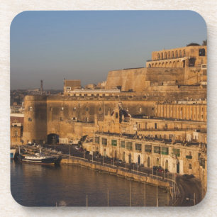 Posavasos Malta, La Valeta, vista del puerto desde Lower Bar
