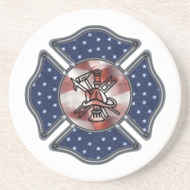 Posavasos Maltés patriótico del bombero (Frente)