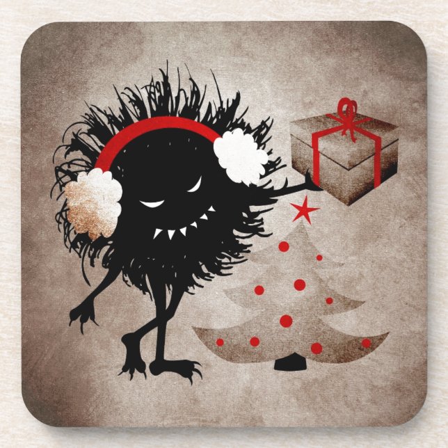 Posavasos Malvado Bug da regalo de Navidad (Frente)
