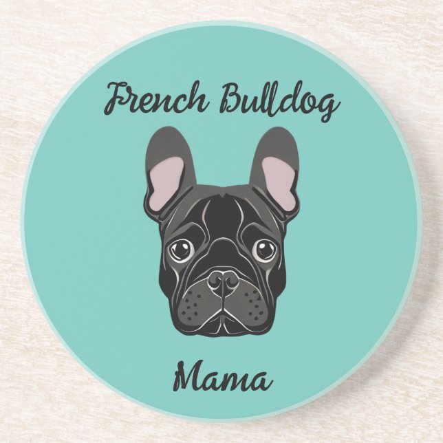 Posavasos Mamá Bulldog francesa (Frente)