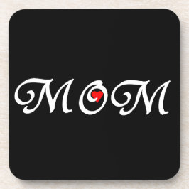 Posavasos Mamá con el corazón rojo