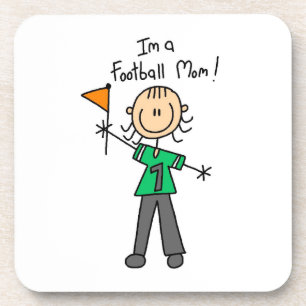 Posavasos Mamá de fútbol de figuras de palitos