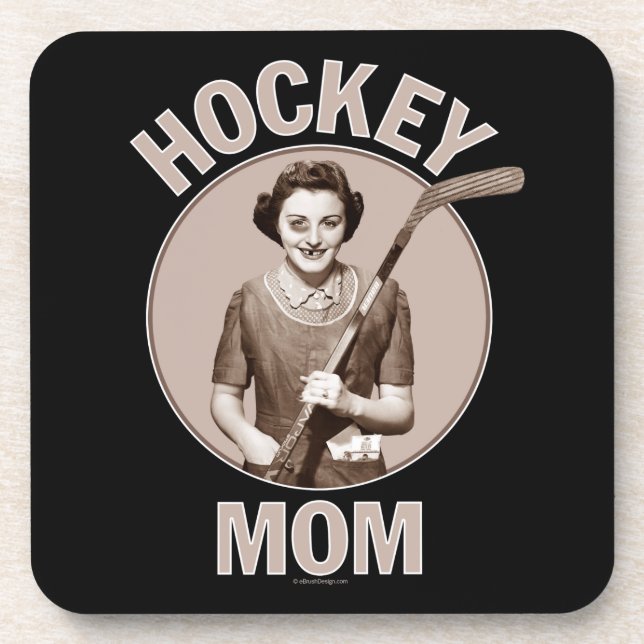 Posavasos Mamá de hockey (Frente)