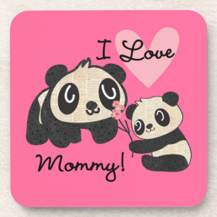 Posavasos Mamá del amor de las pandas I