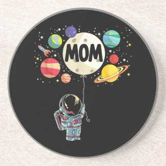 Posavasos Mamá del niño de cumpleaños astronauta espacial 1e